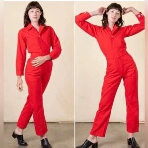 Big Bud Press Red Jumpsuit Long Sleeve Women's XS/  XXS